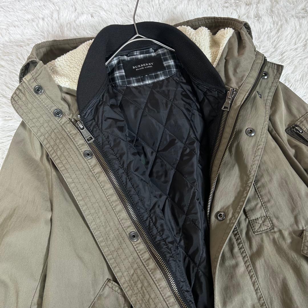 バーバリーブラックレーベル 3way モッズコート 中綿キルティングジャケット