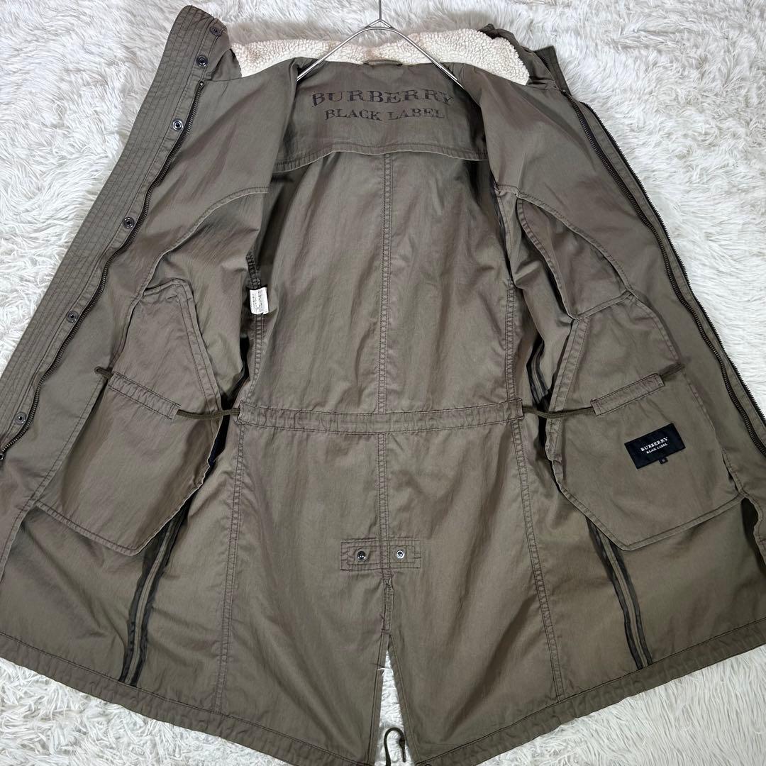 バーバリーブラックレーベル 3way モッズコート 中綿キルティングジャケット