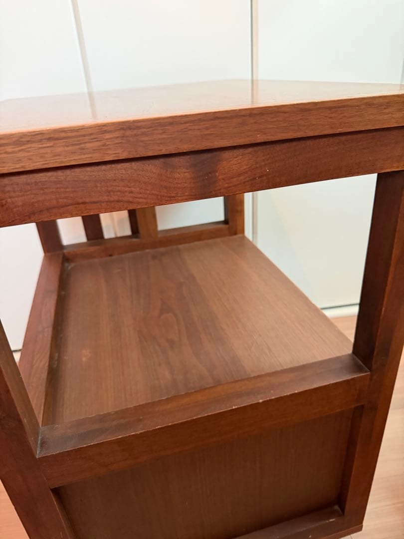 CRASHGATE 大川家具　木製キッチンワゴン ダークウォークナット