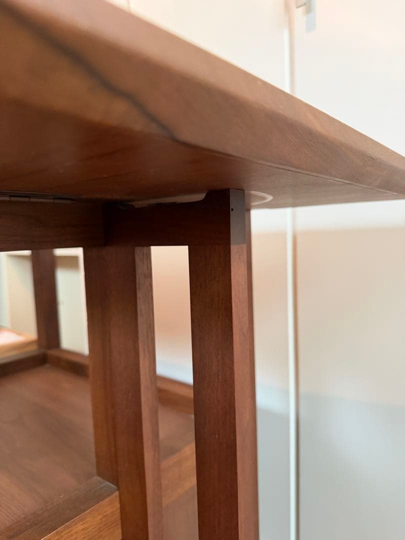 CRASHGATE 大川家具　木製キッチンワゴン ダークウォークナット