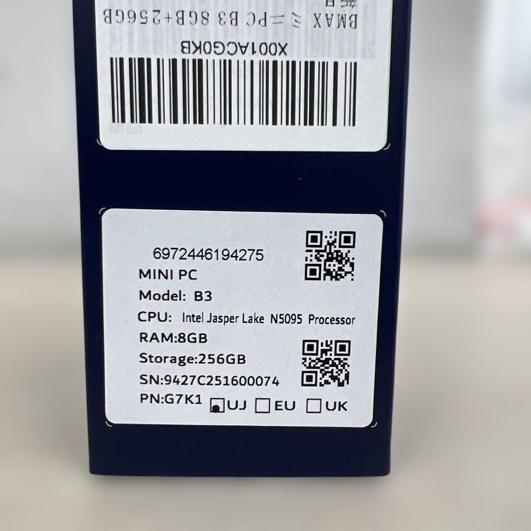 601385　未開封Bmax ミニpc B3 8GB+256GB