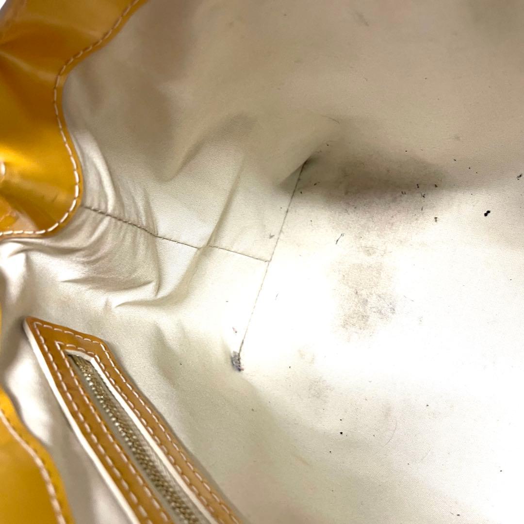 ルイヴィトン ハンドバッグ ヴェルニ ウィルシャー モノグラム イエロー