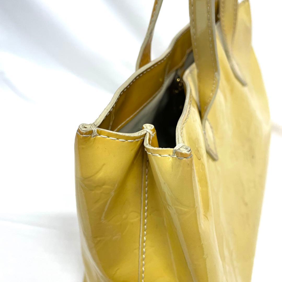 ルイヴィトン ハンドバッグ ヴェルニ ウィルシャー モノグラム イエロー