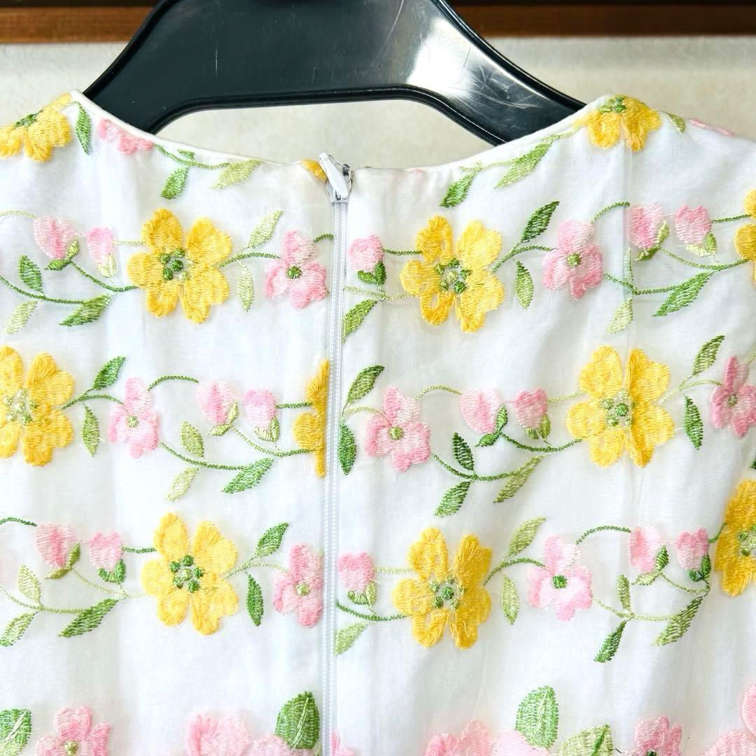 未使用 イピンコパリーノ フラワー刺繍 ノースリーブドレス 130cm マメール