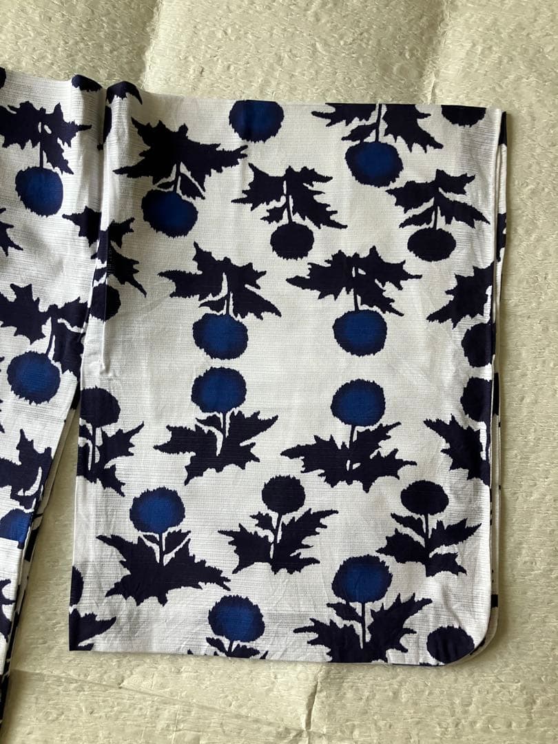 【Momoco】竺仙　浴衣　綿絽　たんぽぽ　手縫い仕立て　プレタMとほぼ同