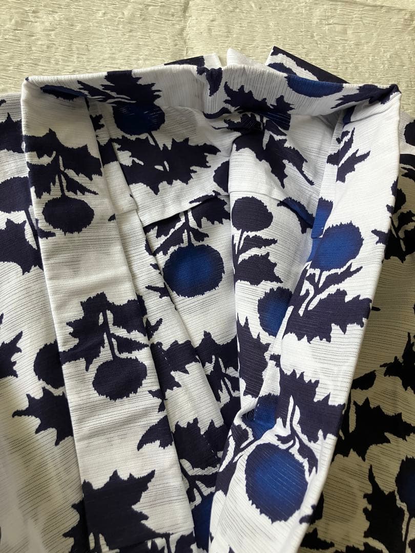 【Momoco】竺仙　浴衣　綿絽　たんぽぽ　手縫い仕立て　プレタMとほぼ同