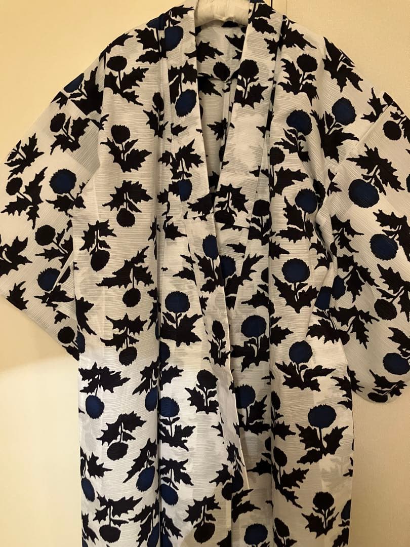 【Momoco】竺仙　浴衣　綿絽　たんぽぽ　手縫い仕立て　プレタMとほぼ同