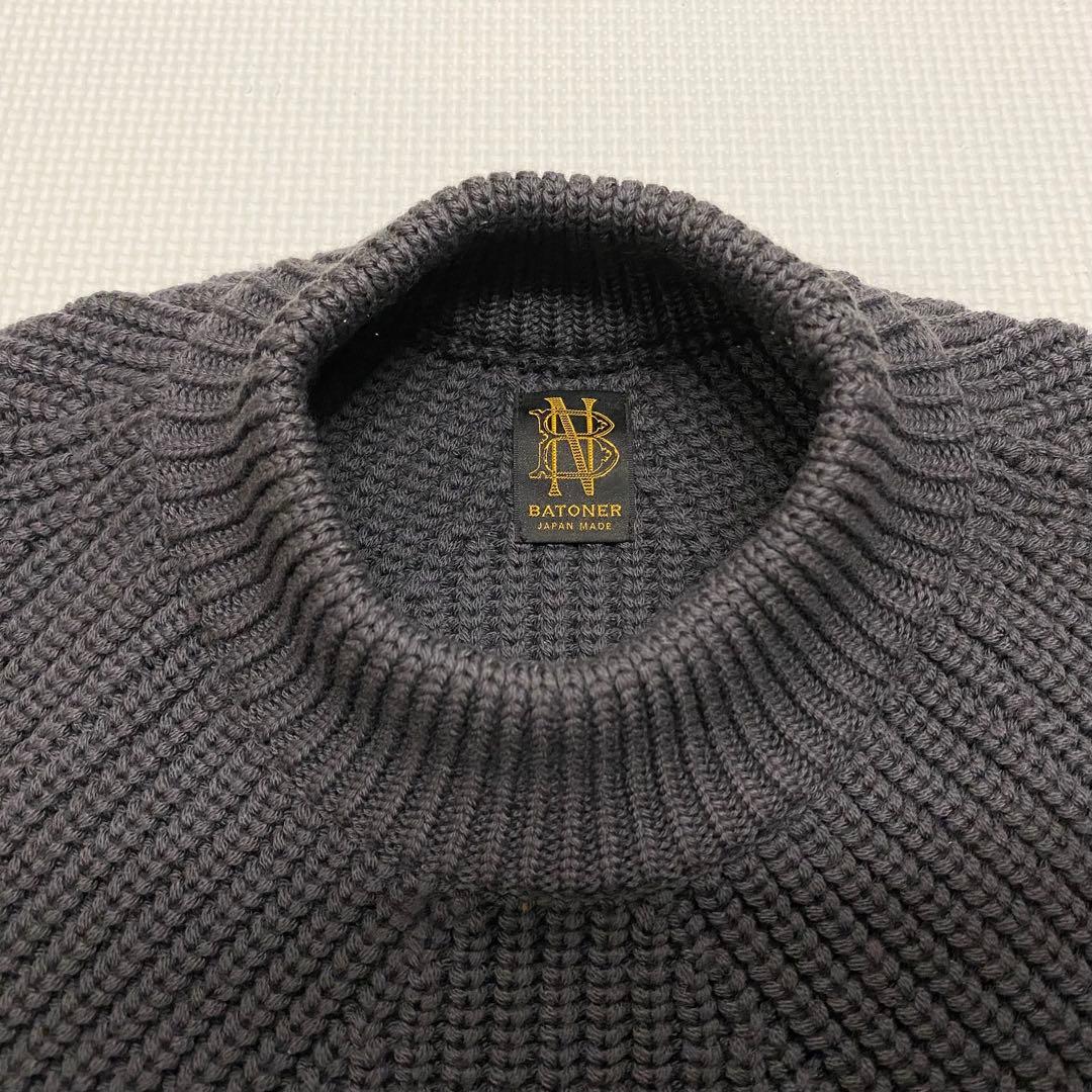 BATONER バトナー シグネチャー モックネック ダークグレー サイズ1