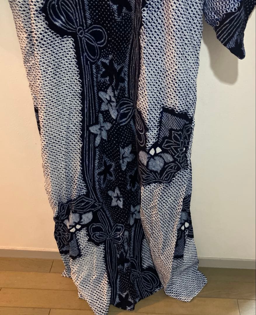 有松鳴海絞り 綿 洗える着物