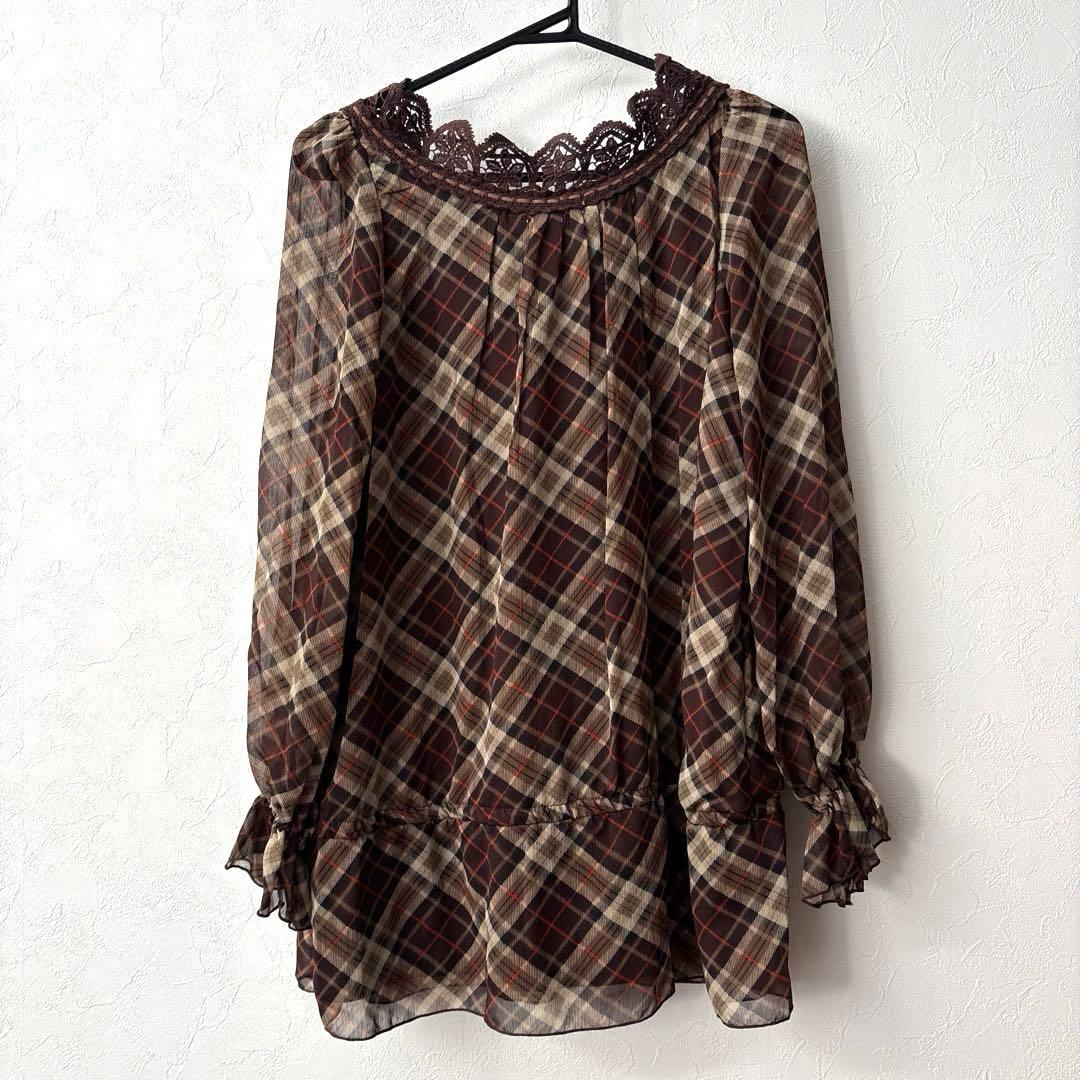 当時物 LIZ LISA リズリサ 長袖チェックチュニック 姫系