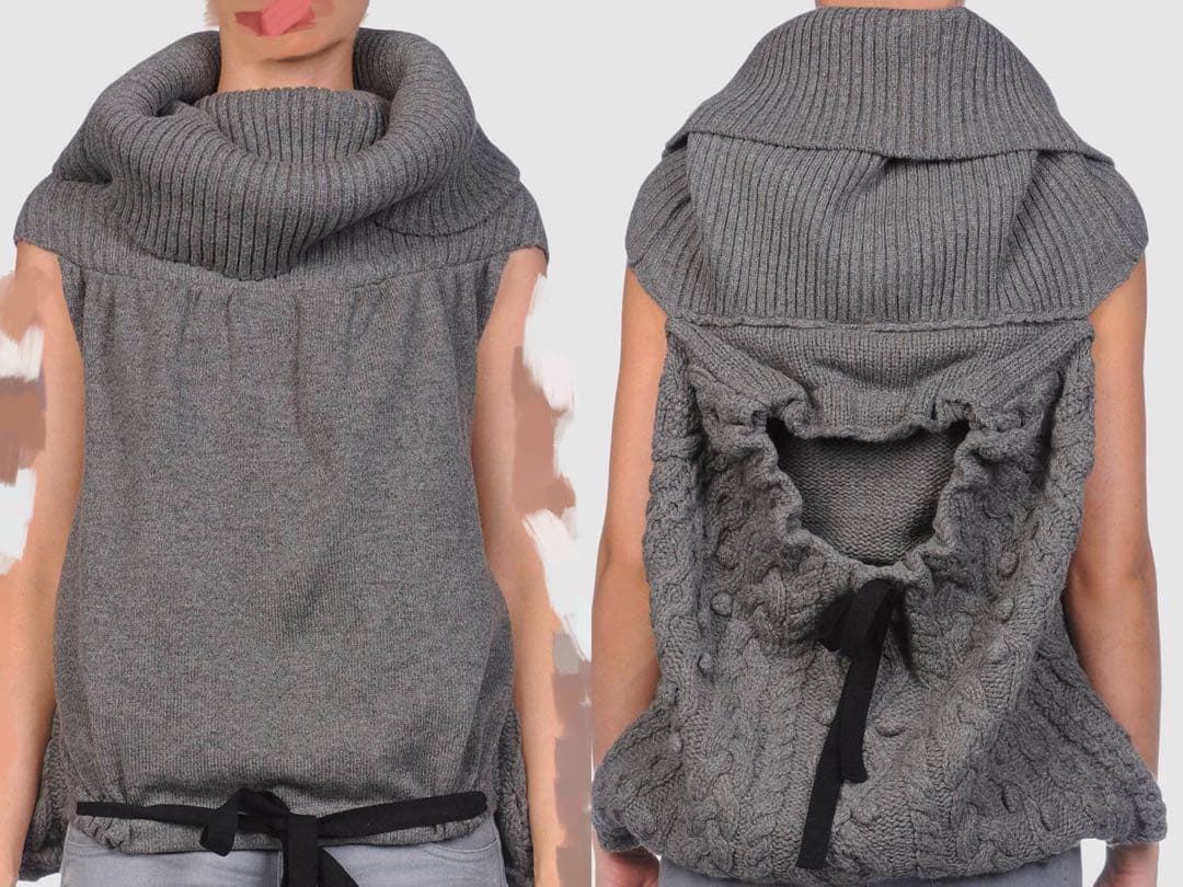 変形グレー ニット タオ コムデギャルソン tricot