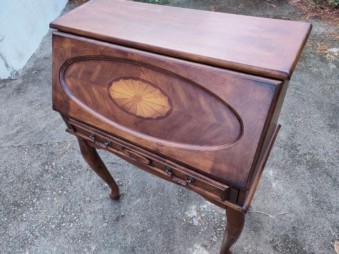 限定値下げ！アンティーク　ビンテージ　ライティングビューローデスク　猫足