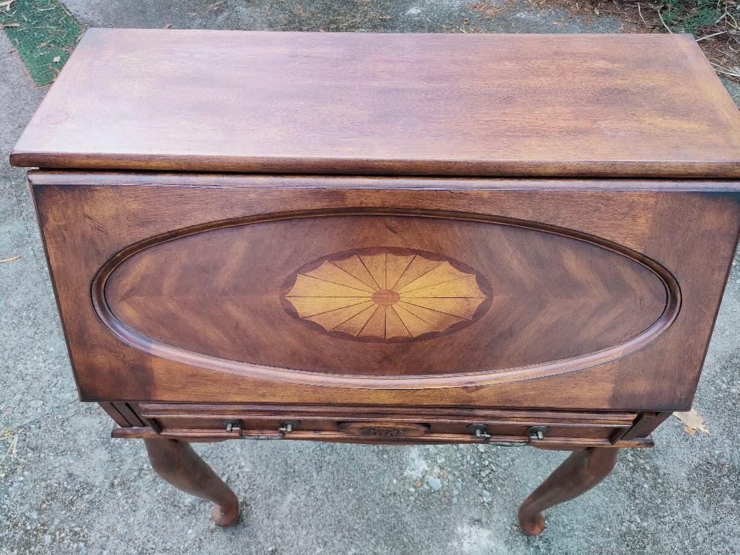 限定値下げ！アンティーク　ビンテージ　ライティングビューローデスク　猫足