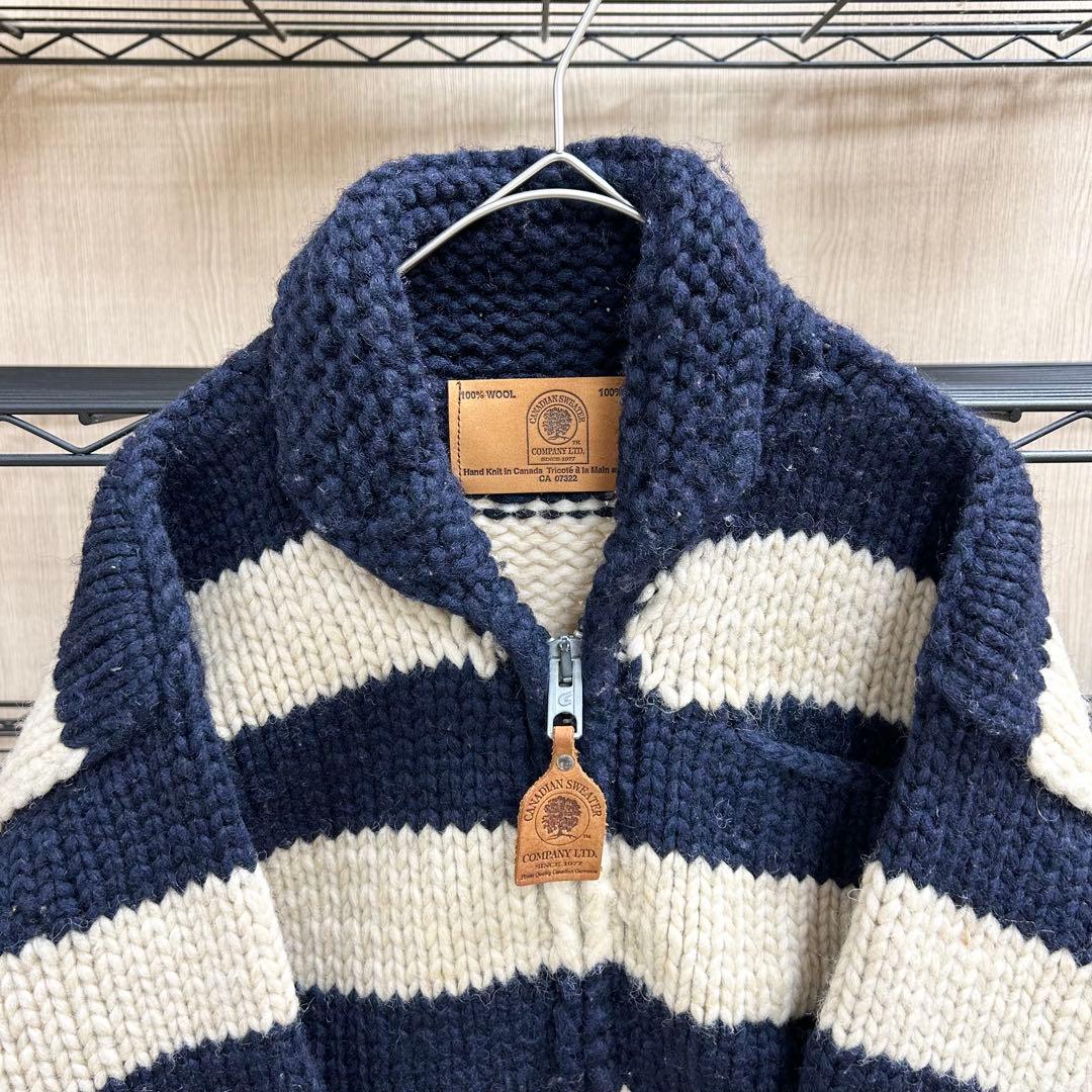 CANADIAN SWEATER ウールストライプセーター