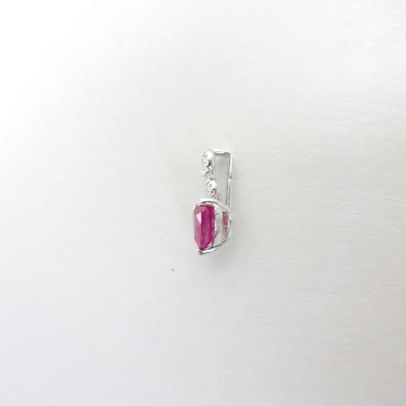 【美品】ルビー　ダイヤモンド　ペントップ　0.36/0.03ct　プラチナ