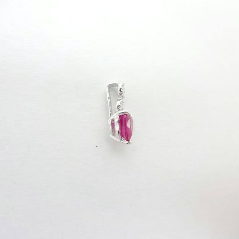 【美品】ルビー　ダイヤモンド　ペントップ　0.36/0.03ct　プラチナ