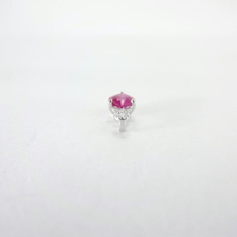 【美品】ルビー　ダイヤモンド　ペントップ　0.36/0.03ct　プラチナ