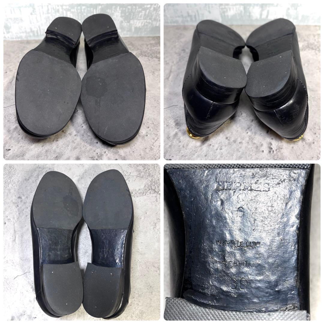 【うにこ！】HERMES エルメス コンスタンス レザー ローファー 36