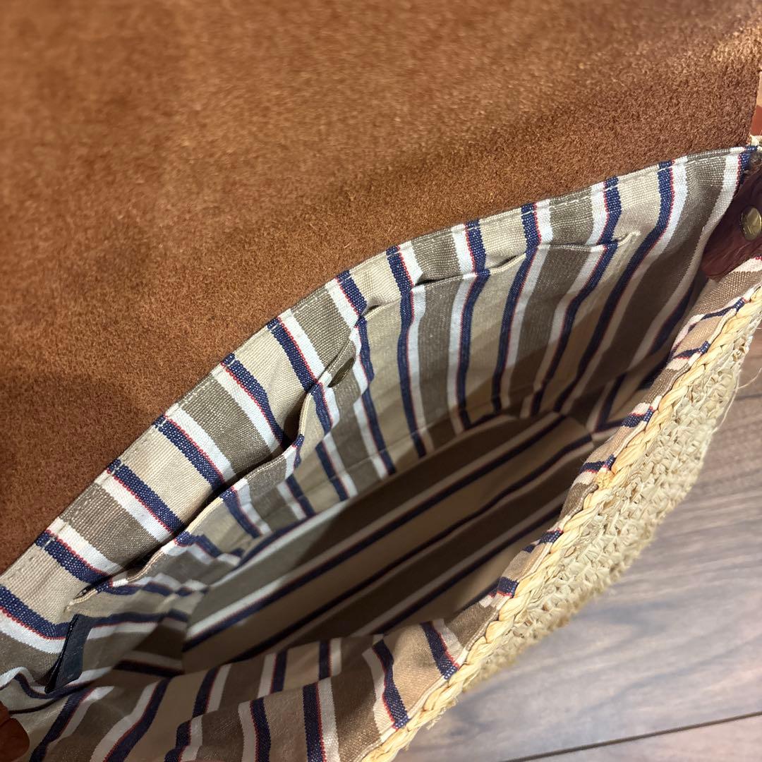 【極美品】IL BISONTE イルビゾンテ カゴ レザー ショルダーバッグ