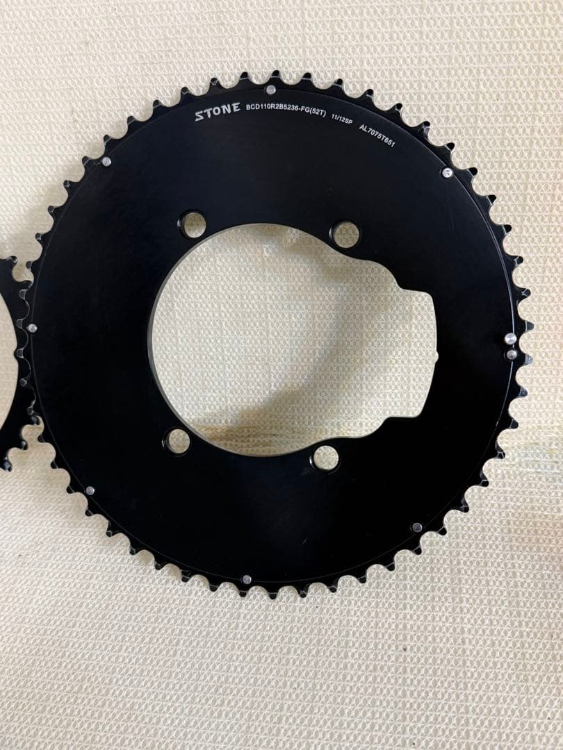 STONE 52T/36T エアロチェーンリング インナー&アウターのセット