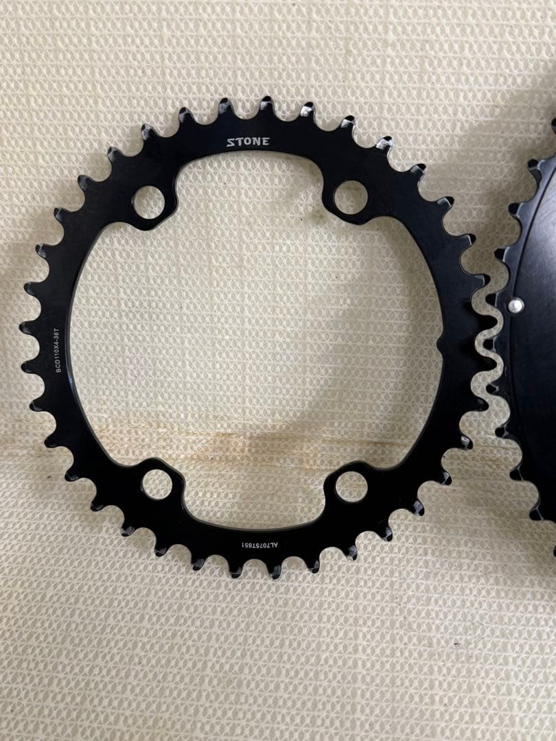 STONE 52T/36T エアロチェーンリング インナー&アウターのセット