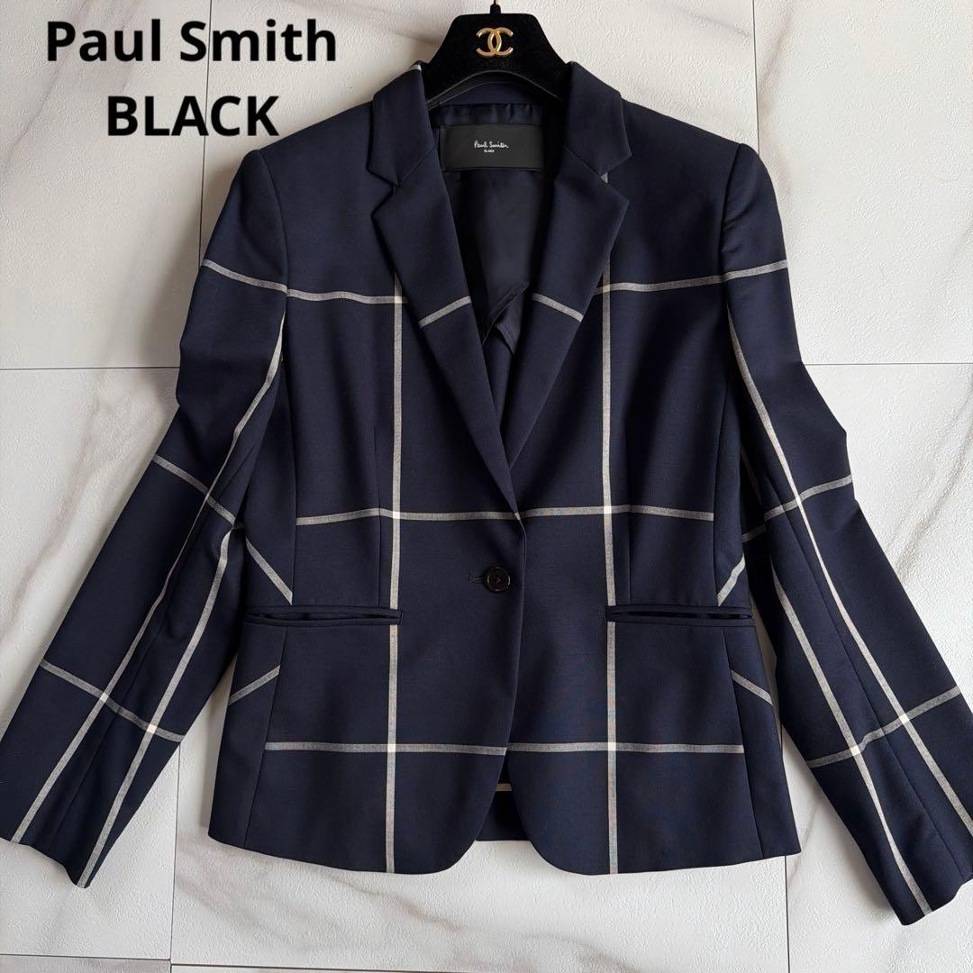 希少 美品 Paul Smith BLACK テーラード ジャケット チェック