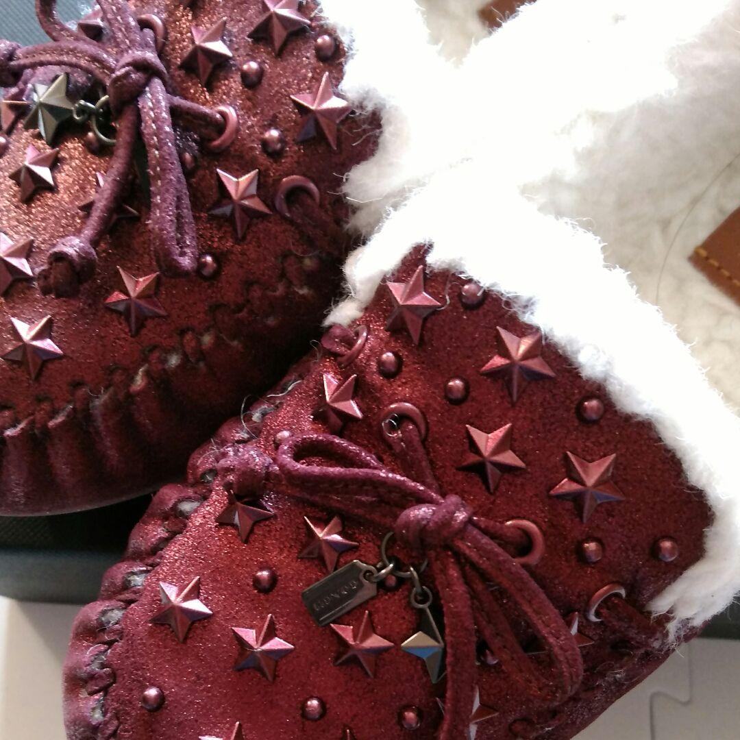 コーチ⭐新品⭐COACHスタースタッズムートンボアモカシンシューズ