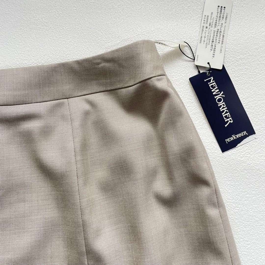 大きいサイズ ニューヨーカー スカートスーツ ワンボタン シルク素材 冠婚葬祭