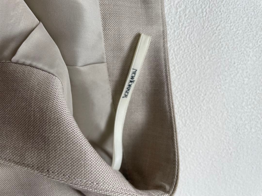 大きいサイズ ニューヨーカー スカートスーツ ワンボタン シルク素材 冠婚葬祭