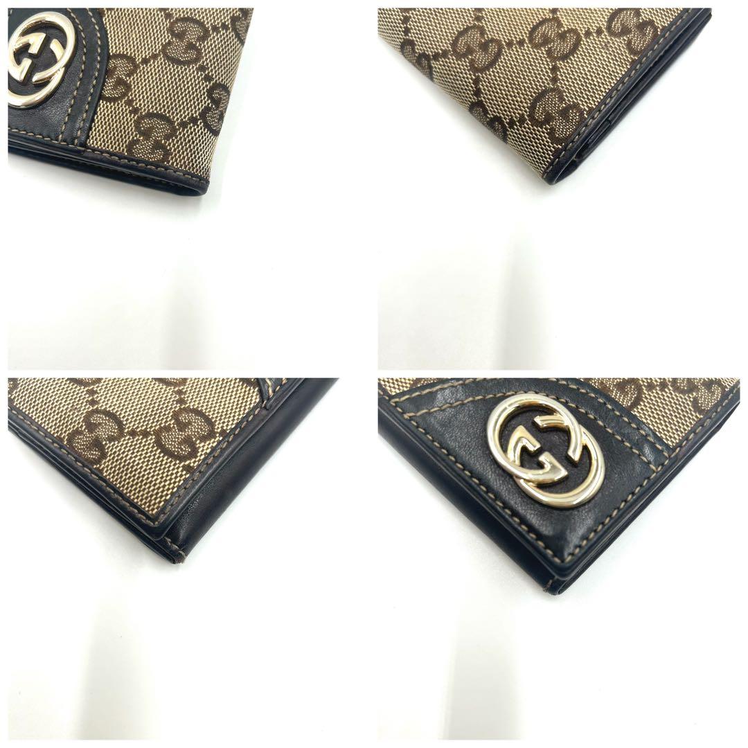 GUCCI 　グッチ　GG柄　　名刺入れ　ブラウン×ベージュ