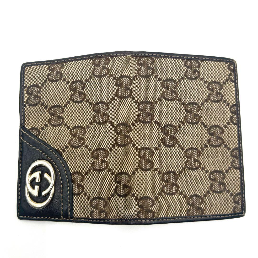 GUCCI 　グッチ　GG柄　　名刺入れ　ブラウン×ベージュ