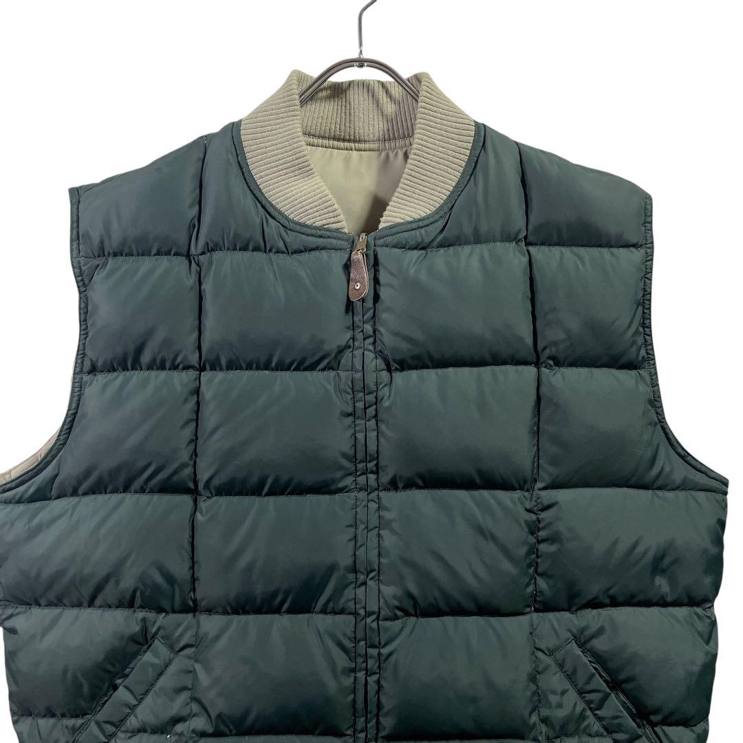 80s eddie bauer リバーシブルダウンベスト　L
