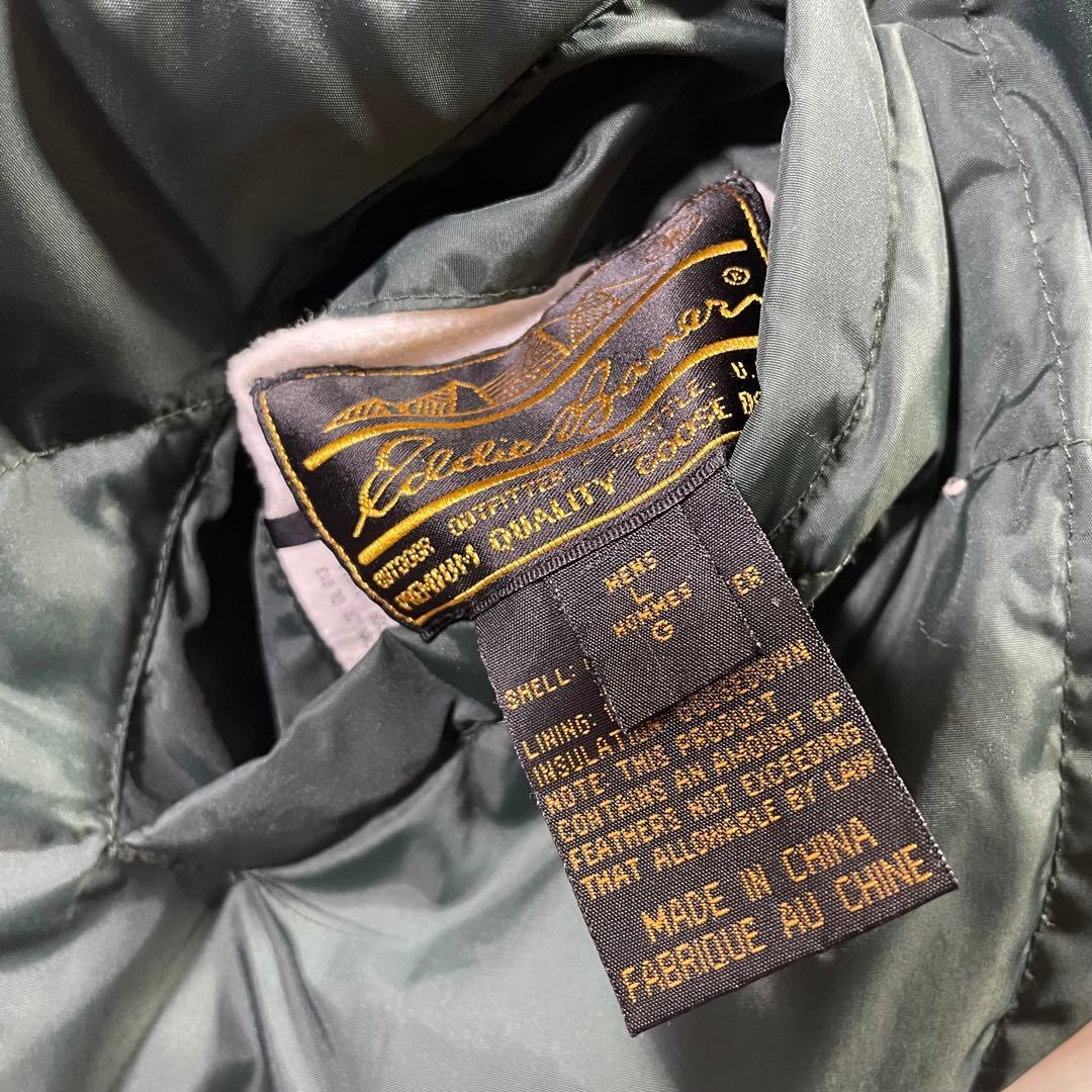 80s eddie bauer リバーシブルダウンベスト　L