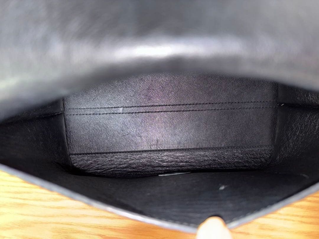 ロエベ　アベニュー　リピートアナグラム　チェーンバッグ　ショルダーバッグ　黒