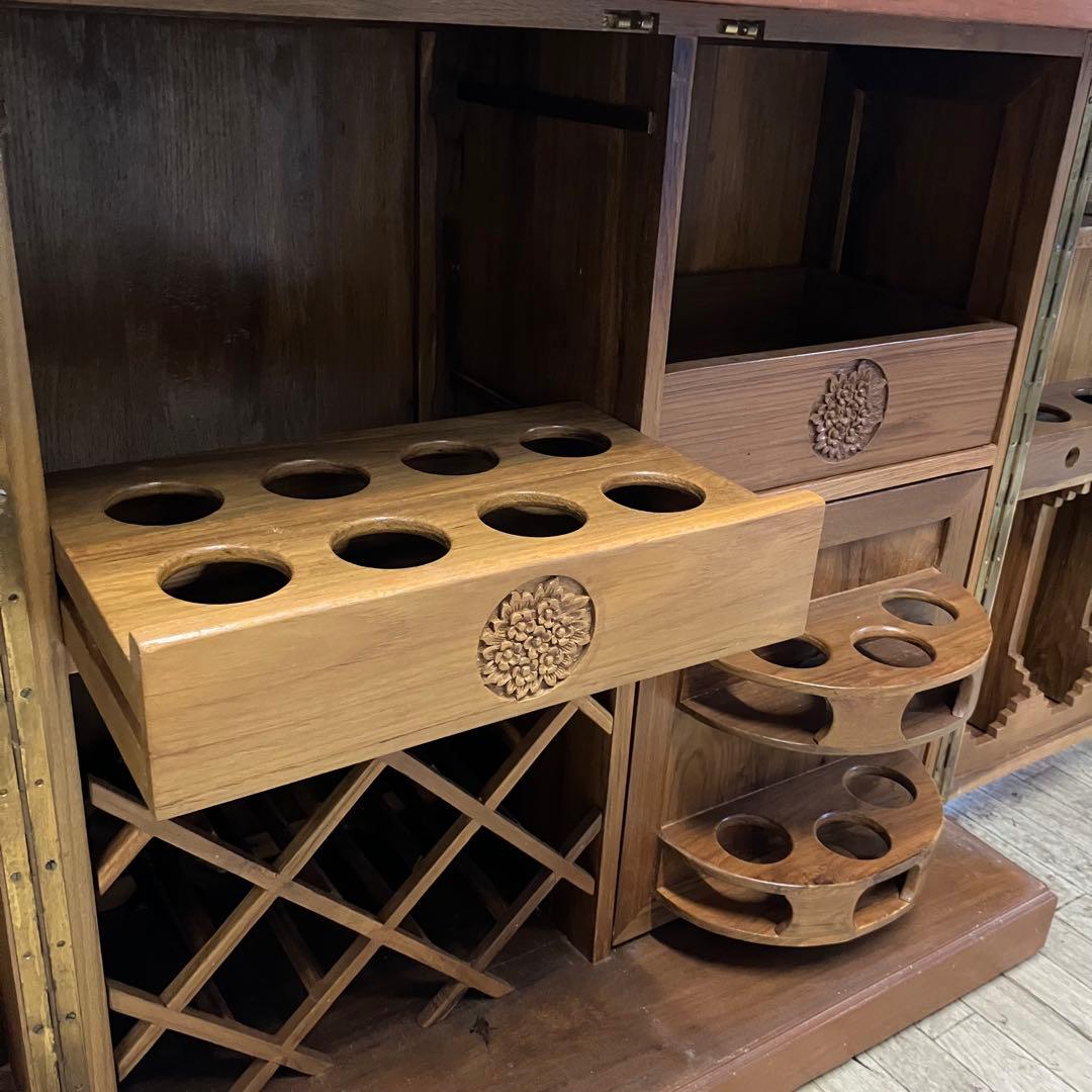 バーカウンター　海外製　レトロ　アンティーク　キャスターあり