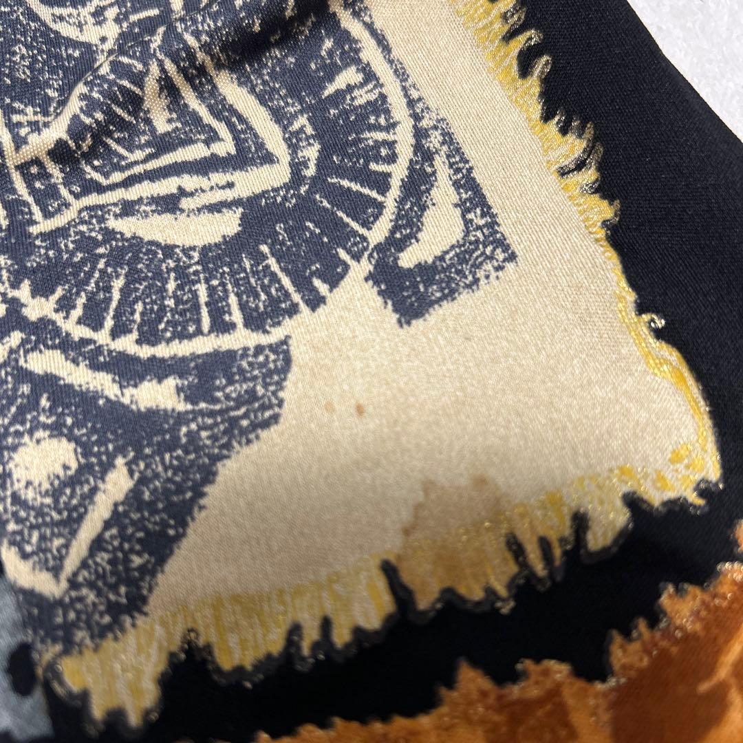 LEONARD ロングカーディガン トリム シルク100% ジャージミカド