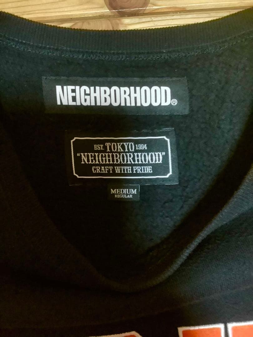 NEIGHBORHOOD NBHDロゴ ブラックスウェット M
