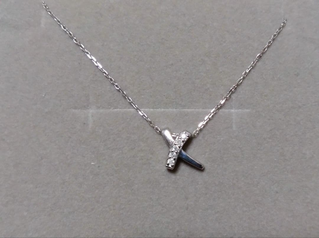 ジュエリーツツミ K10ホワイトゴールドペンダント ネックレス