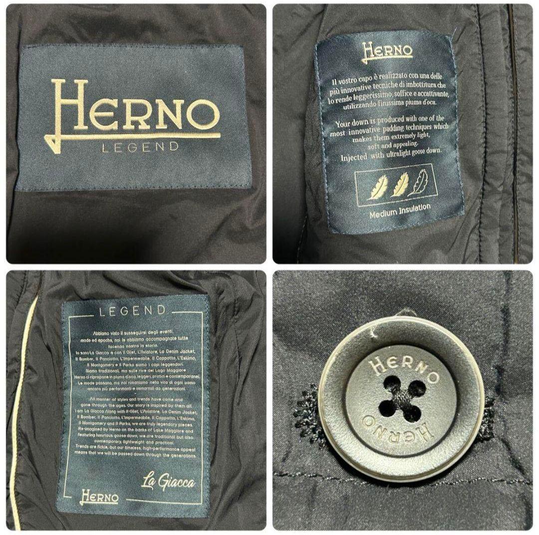 【極美品】HERNO⭐️46⭐️ダウンジャケット⭐️ レジェンド⭐️定番ブラック