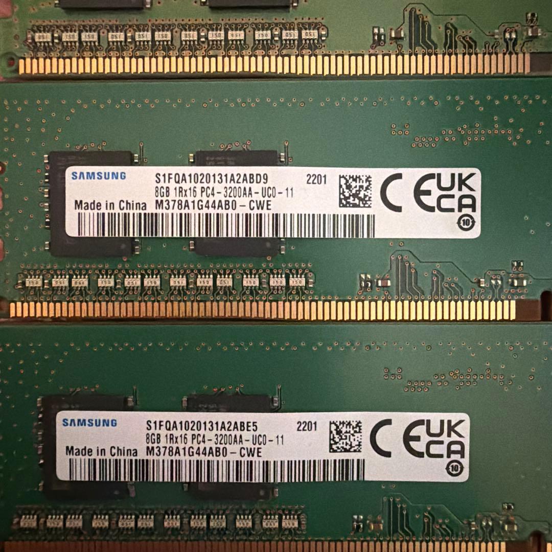 Samsung デスクトップ用メモリ 8GB×4枚 DDR4-3200