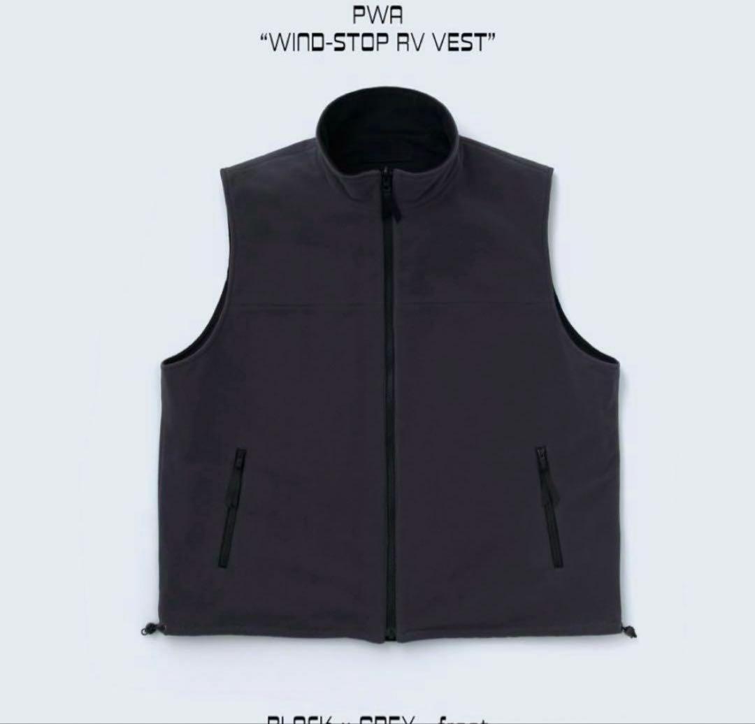 し*ち様 PWA WIND-STOP RV VEST BLACK GREY ベス