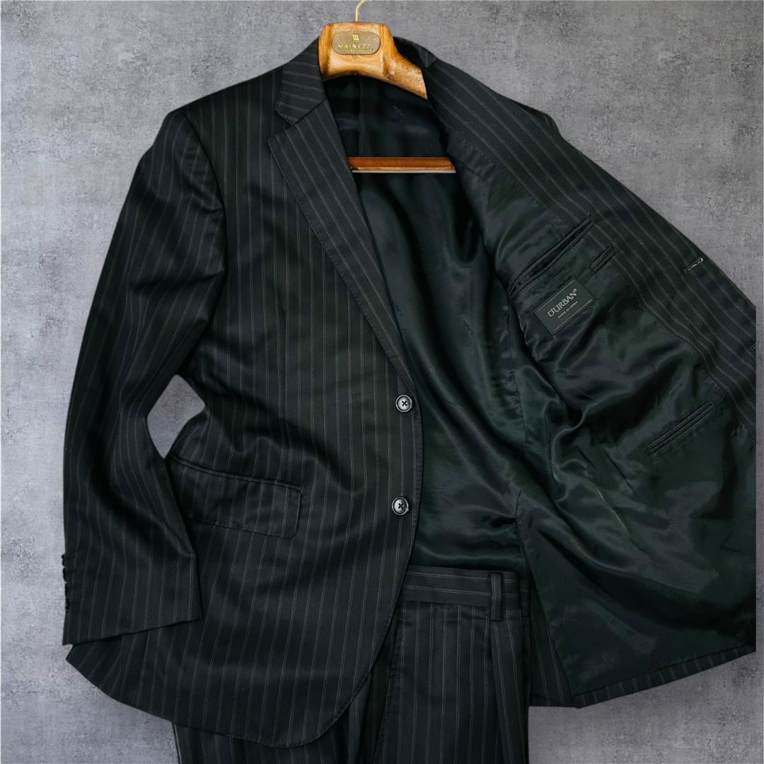 最高級 ダーバン r.a.s.o. スーツ AB5 シルク混 ダークグレー 日本