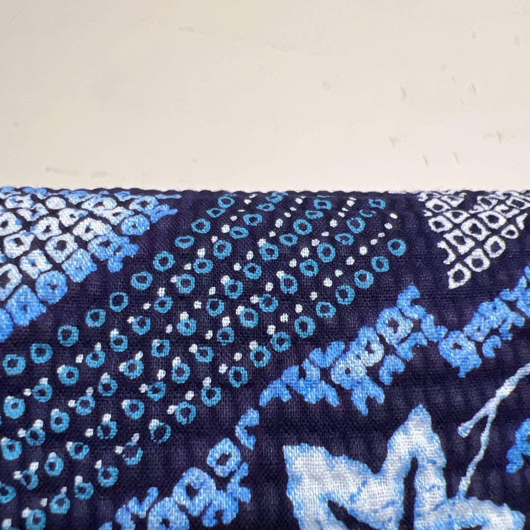 浴衣　綿　楓　鹿の子　流水　着物　065t