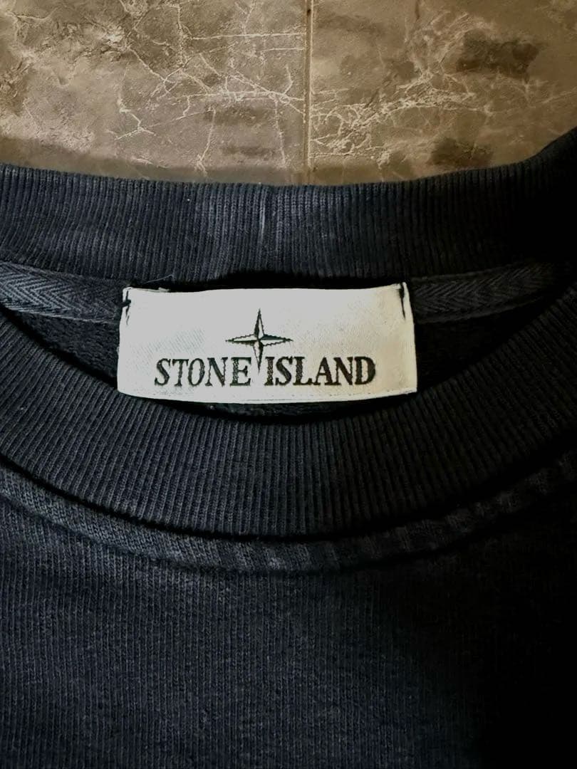 【2024モデル】Stone  ブラック　クルーネック トレーナー