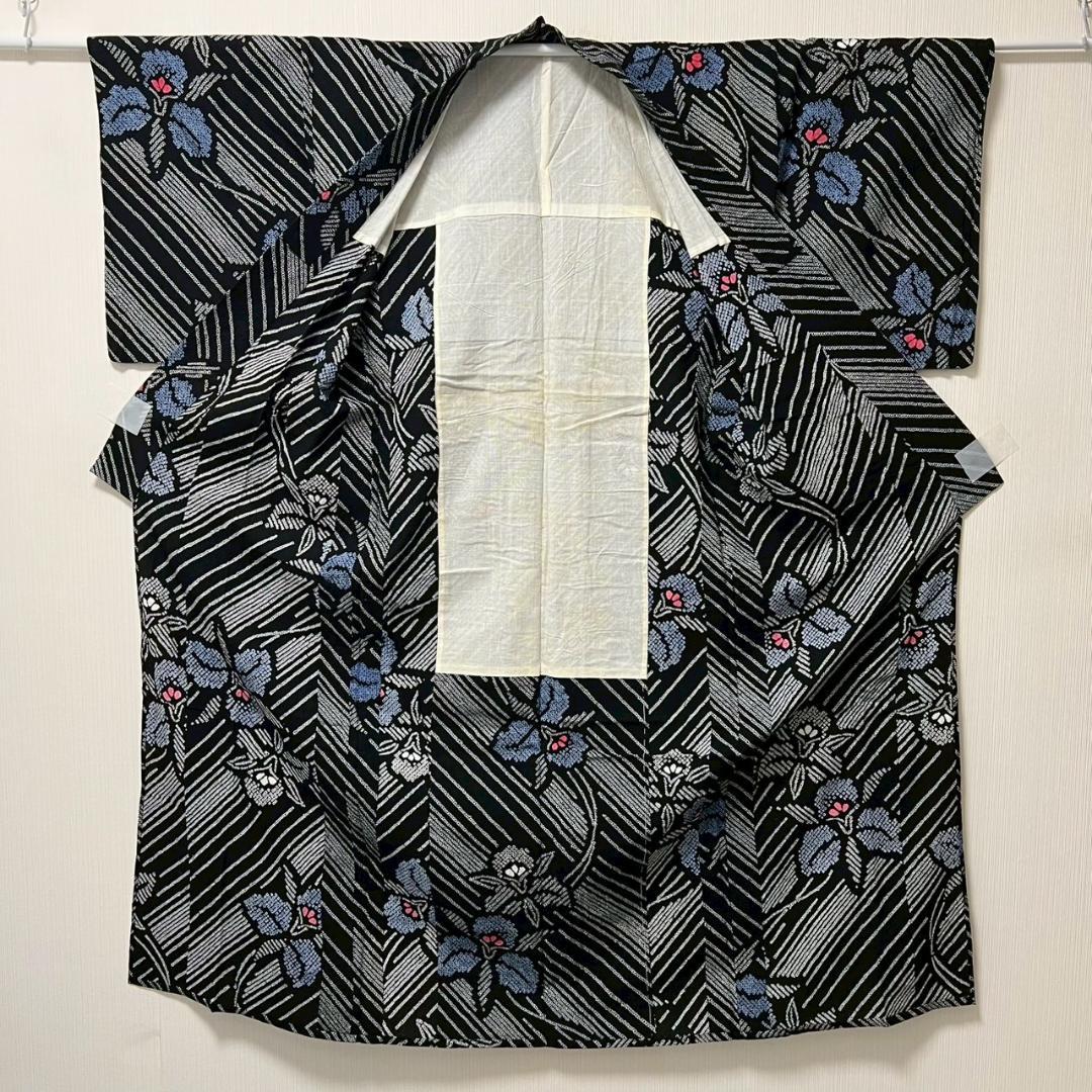 KL3191 有松鳴海絞り 浴衣 身丈155cm 夏着物 木綿