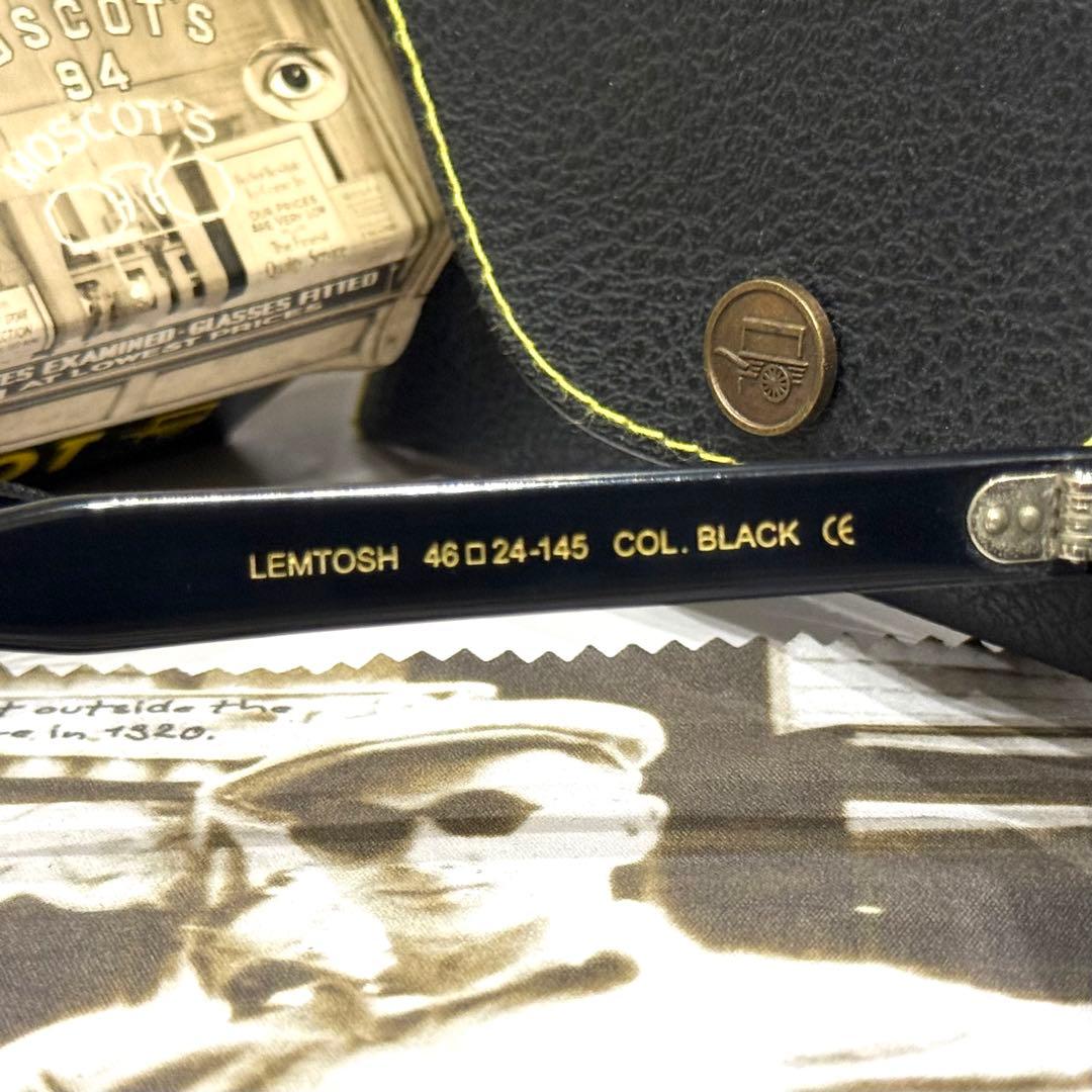 【極美品】正規品 モスコット レムトッシュ 46 ブラック 新品調光グレーレンズ