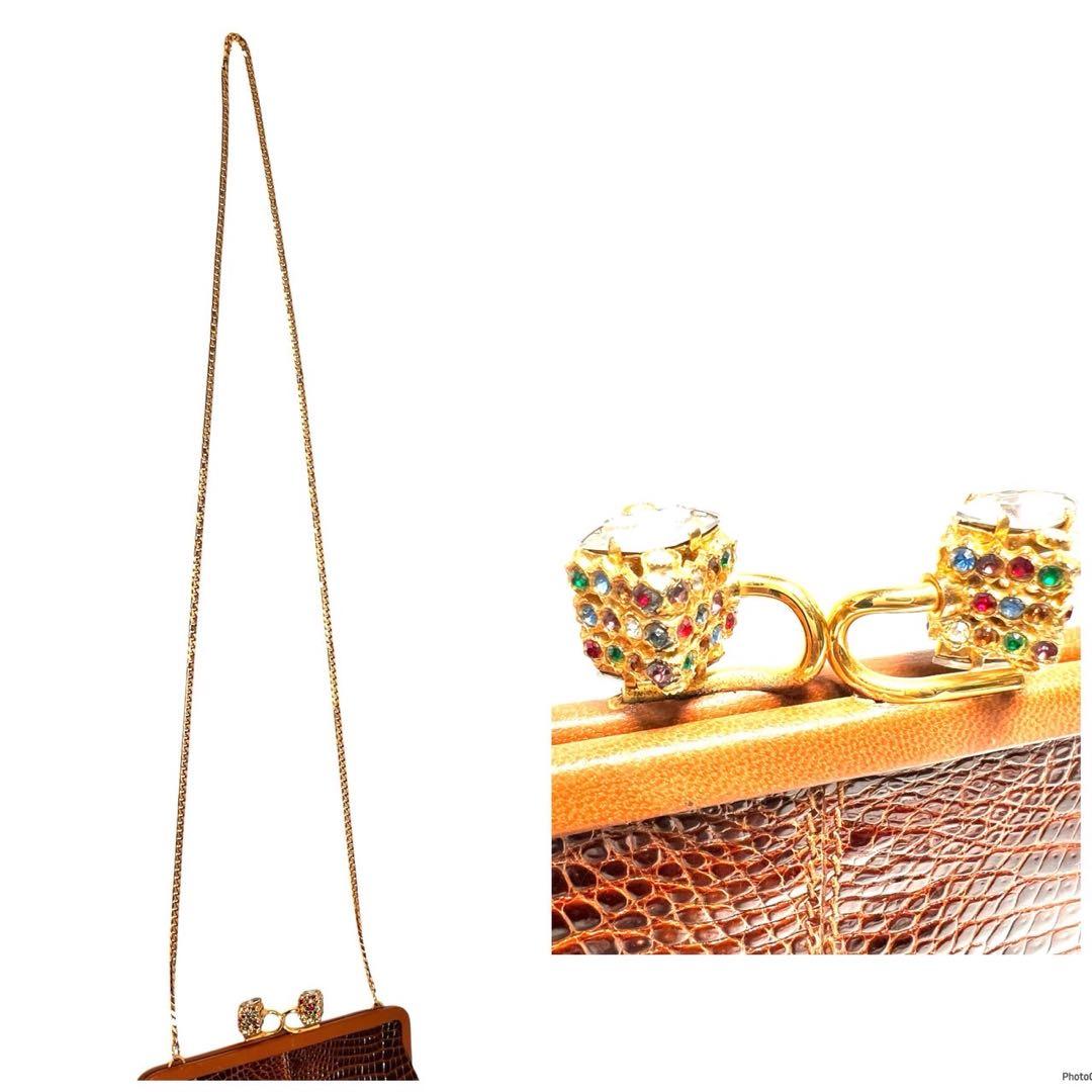 【美品】SANTANGELO ALDO /クロコダイル/ショルダーバッグ