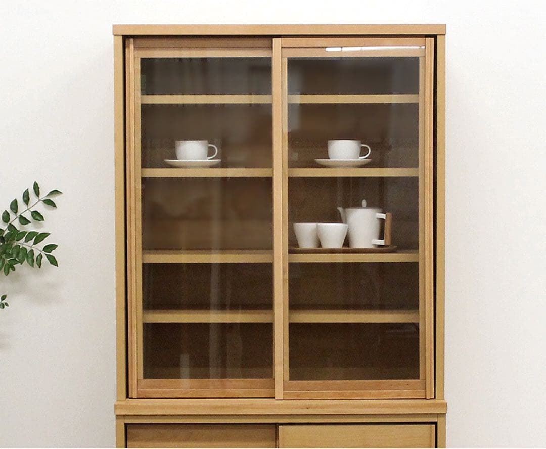 アウトレット★食器棚 カップボード 北欧風 フリーボード キャビネット 幅80