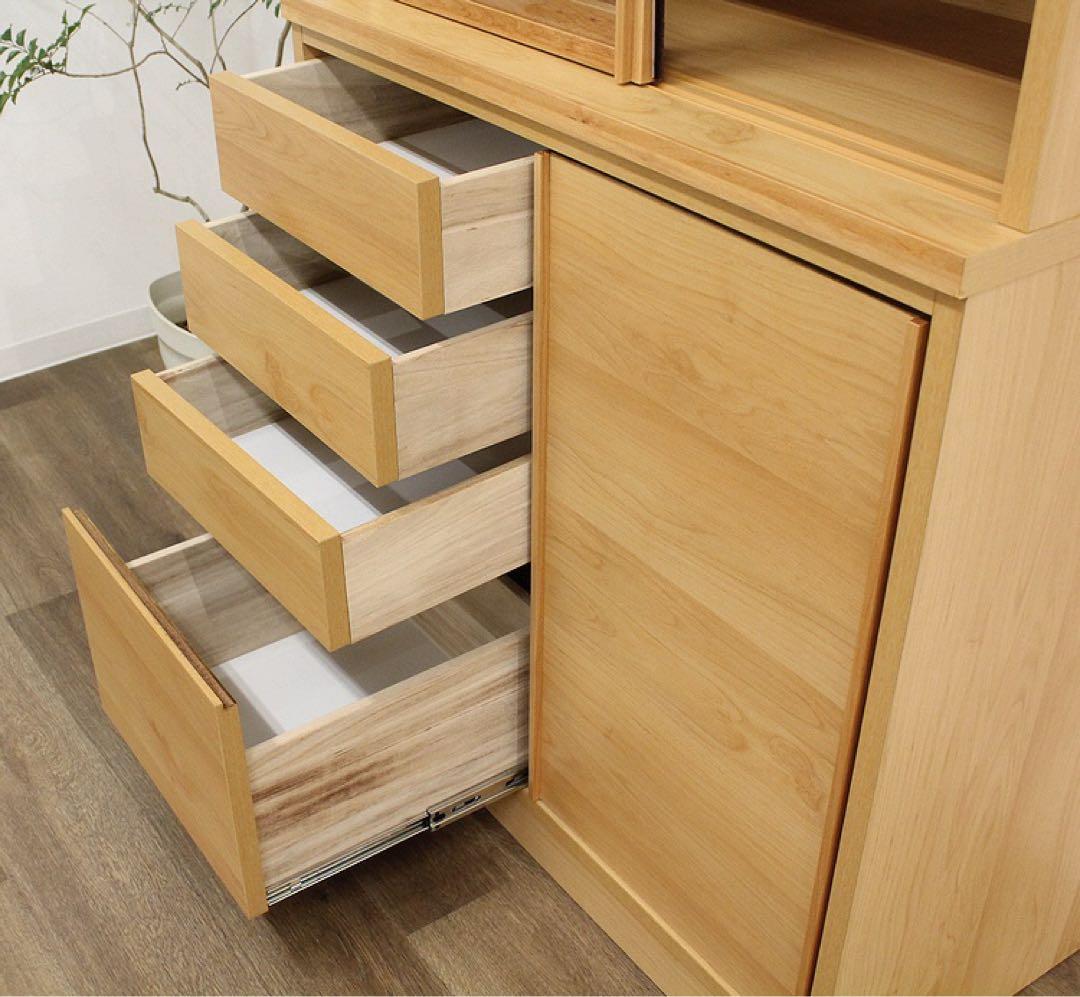 アウトレット★食器棚 カップボード 北欧風 フリーボード キャビネット 幅80