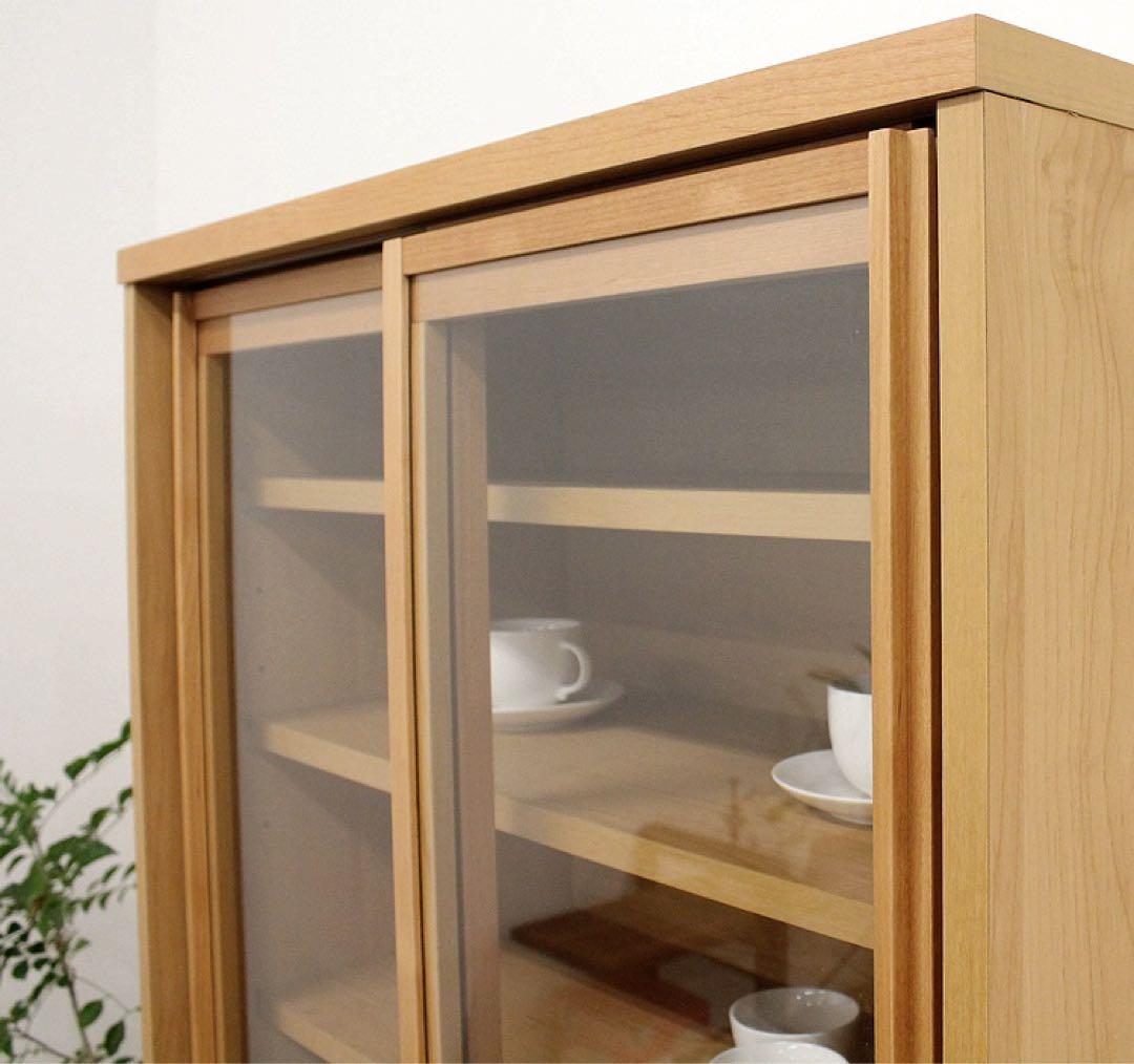 アウトレット★食器棚 カップボード 北欧風 フリーボード キャビネット 幅80